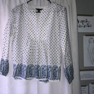 JCREW POLKA DOT BLOUSE